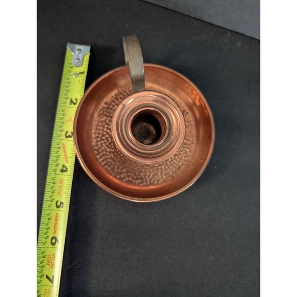 Vintage Copper Chamberstick Candle Holder With Handle Coppercraft - Picture 5 of 5